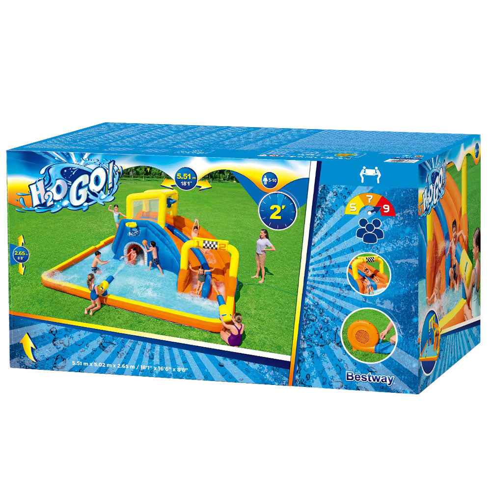 Bestway Water Slide Kids Play Park Inflatable Swimming Pool 551x502x265cm