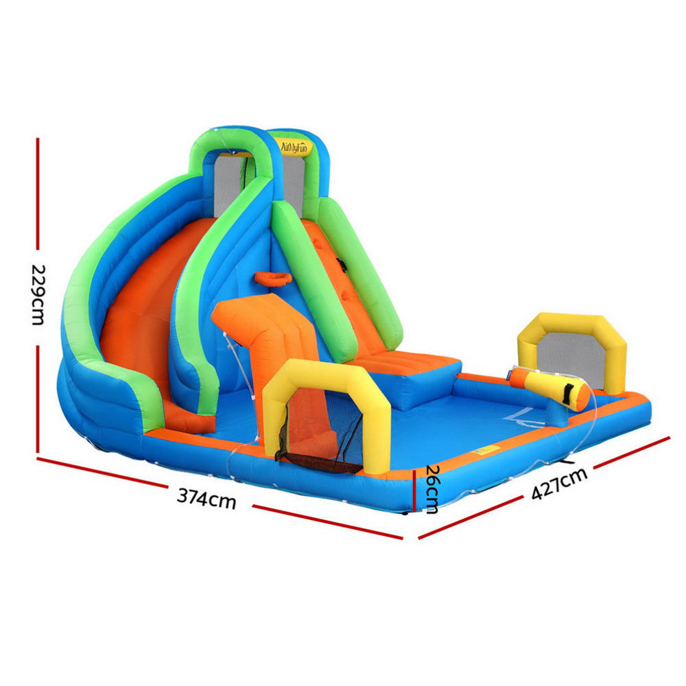 AirMyFun Kids Inflatable Pool Water Slide Cannon, Splash Park 427X374CM