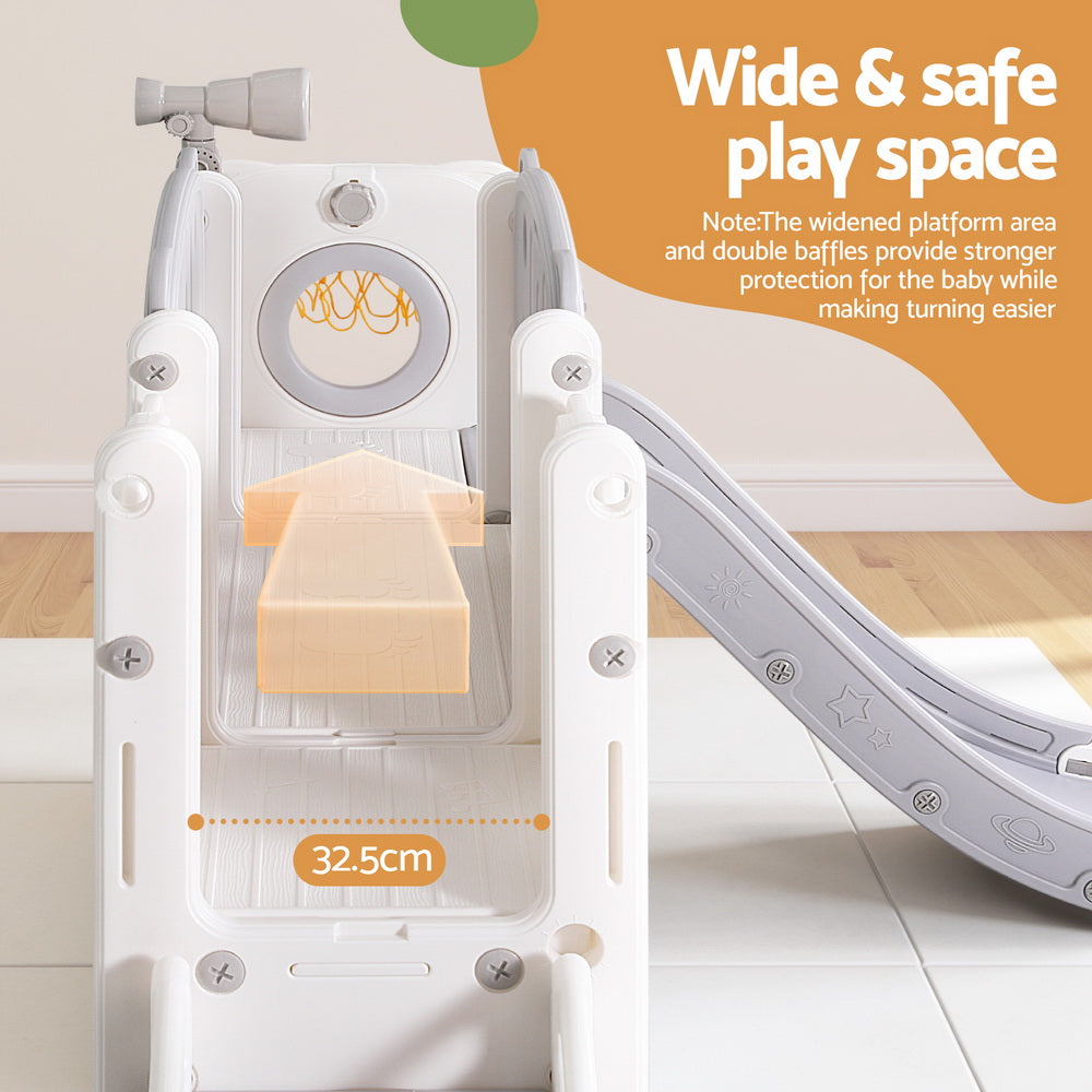 Keezi Kids Slide and Swing Set with Basketball Hoop