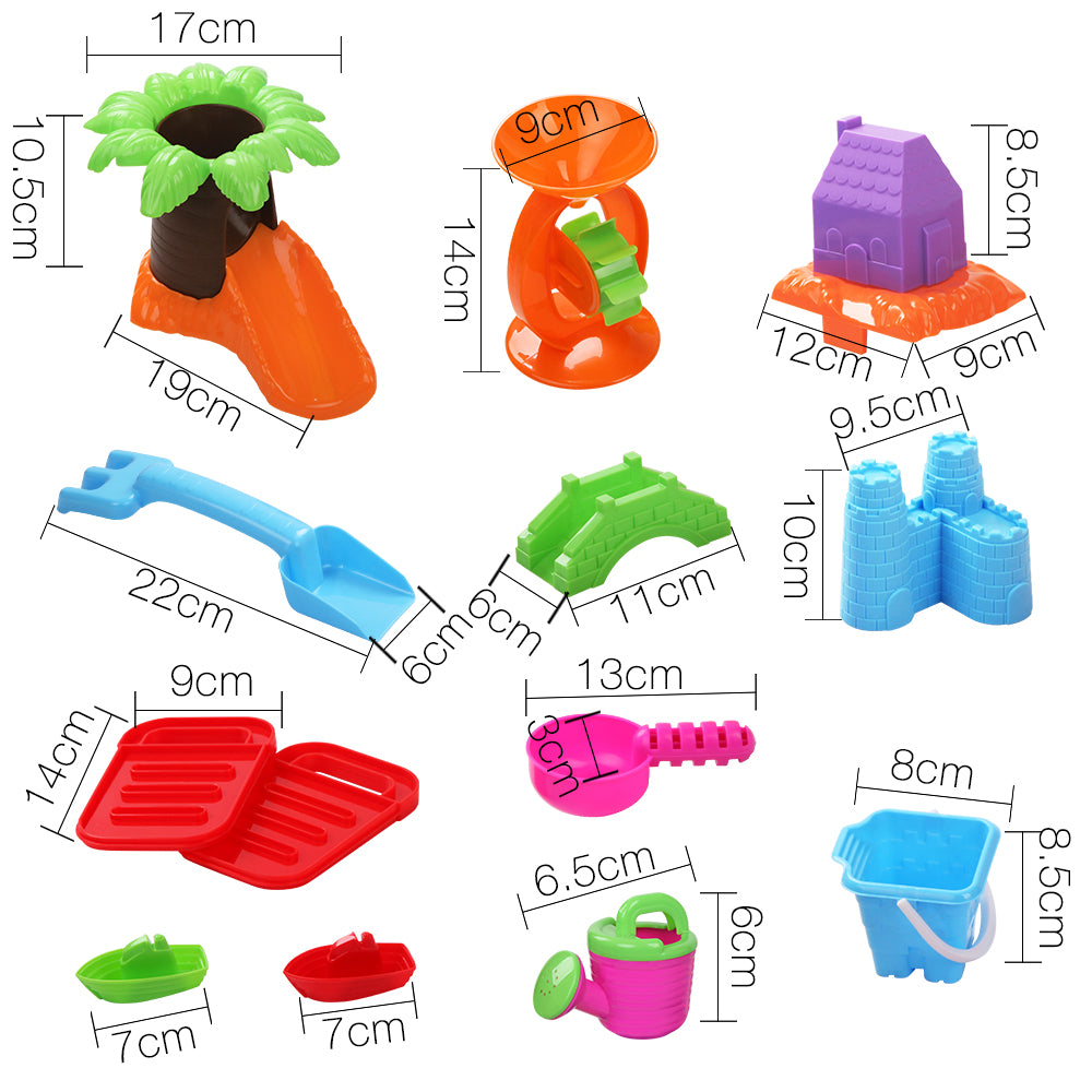 Keezi Kids Sandpit Pretend Play Set, Sand Water Table and Chair