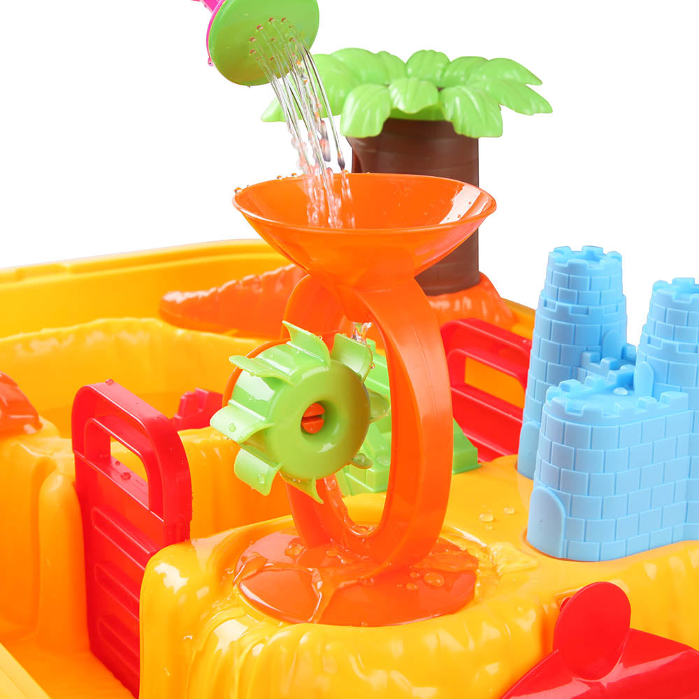 Keezi Kids Sandpit Pretend Play Set, Sand Water Table and Chair
