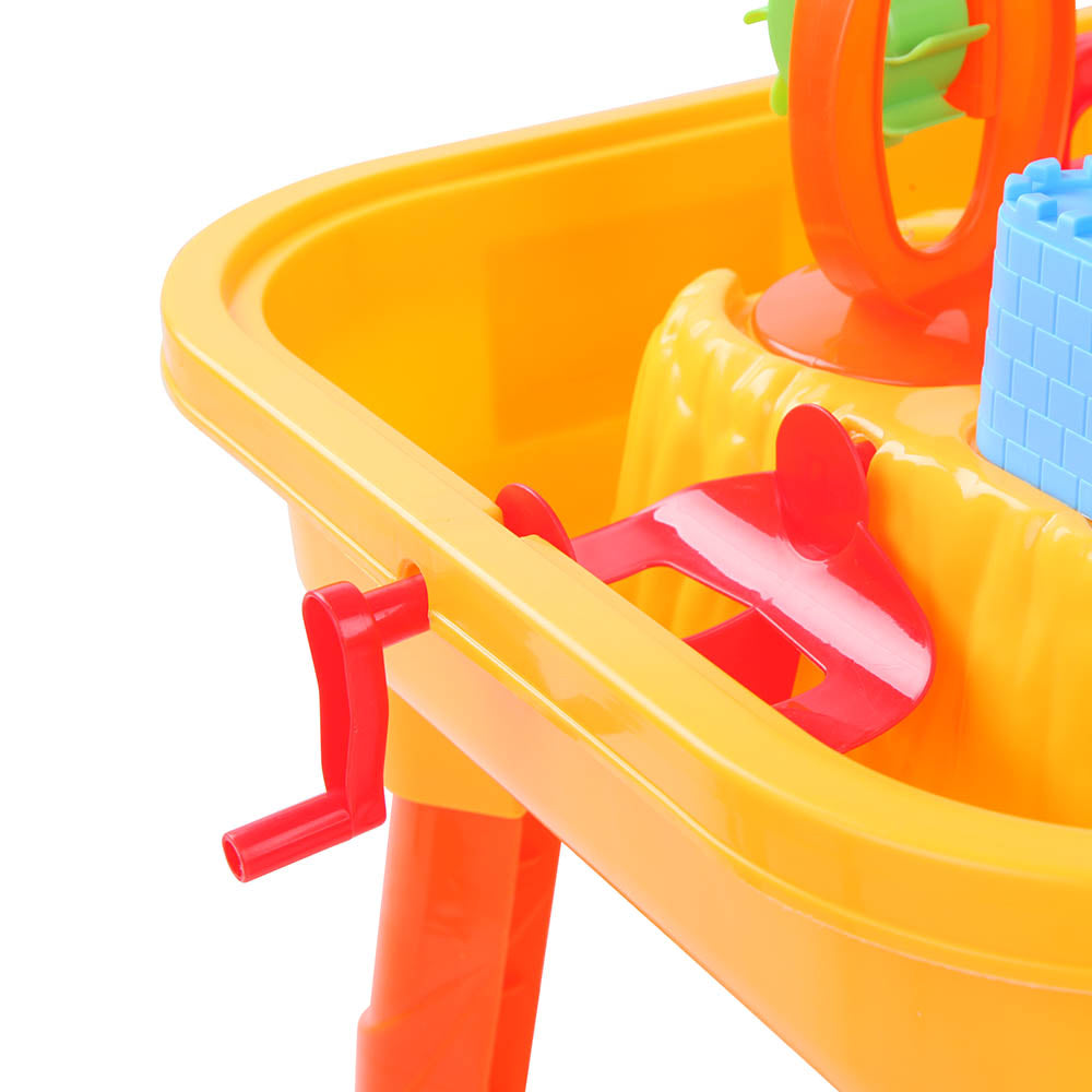 Keezi Kids Sandpit Pretend Play Set, Sand Water Table and Chair