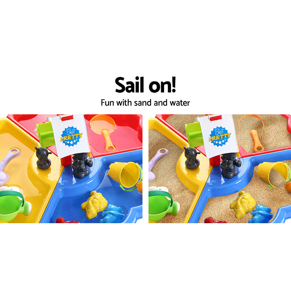 Keezi Kids Sandpit Pretend Play Set Outdoor Sand Water Table