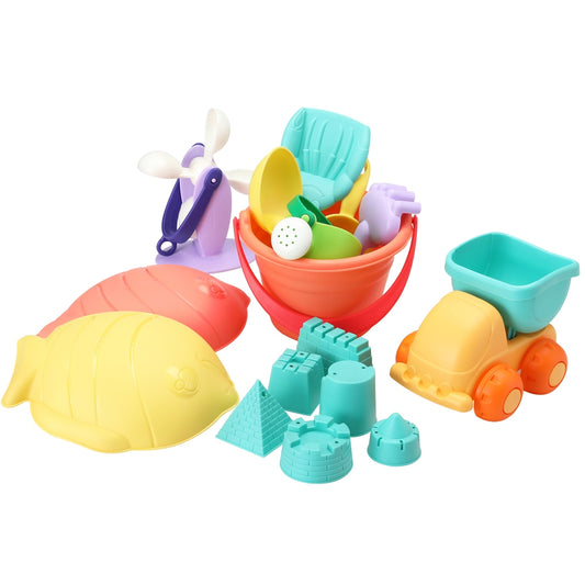 Keezi Kids Water Table Tool Kit and Sand Truck, Windmill, Bucket and Shovel