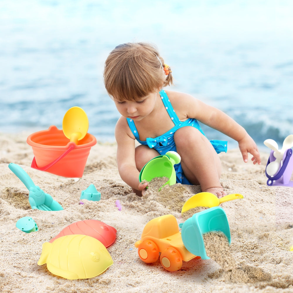 Keezi Kids Water Table Tool Kit and Sand Truck, Windmill, Bucket and Shovel