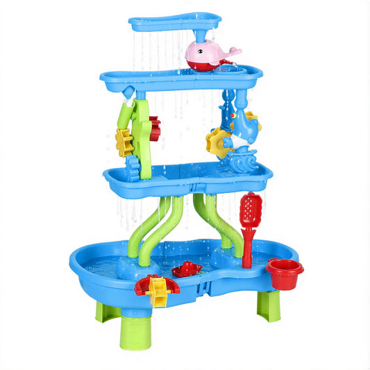 Keezi Kids Sand and Water Table with 4-Tier Waterfall