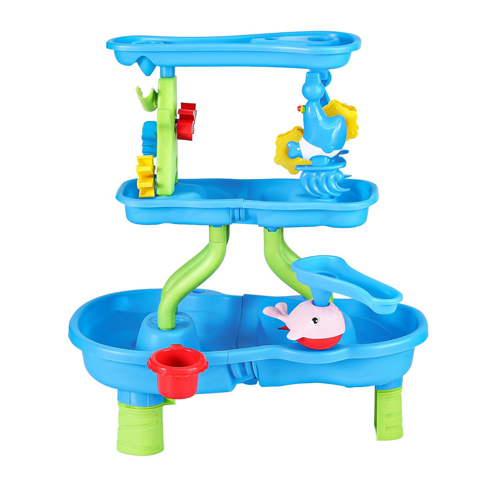 Keezi Kids Sand and Water Table with 4-Tier Waterfall