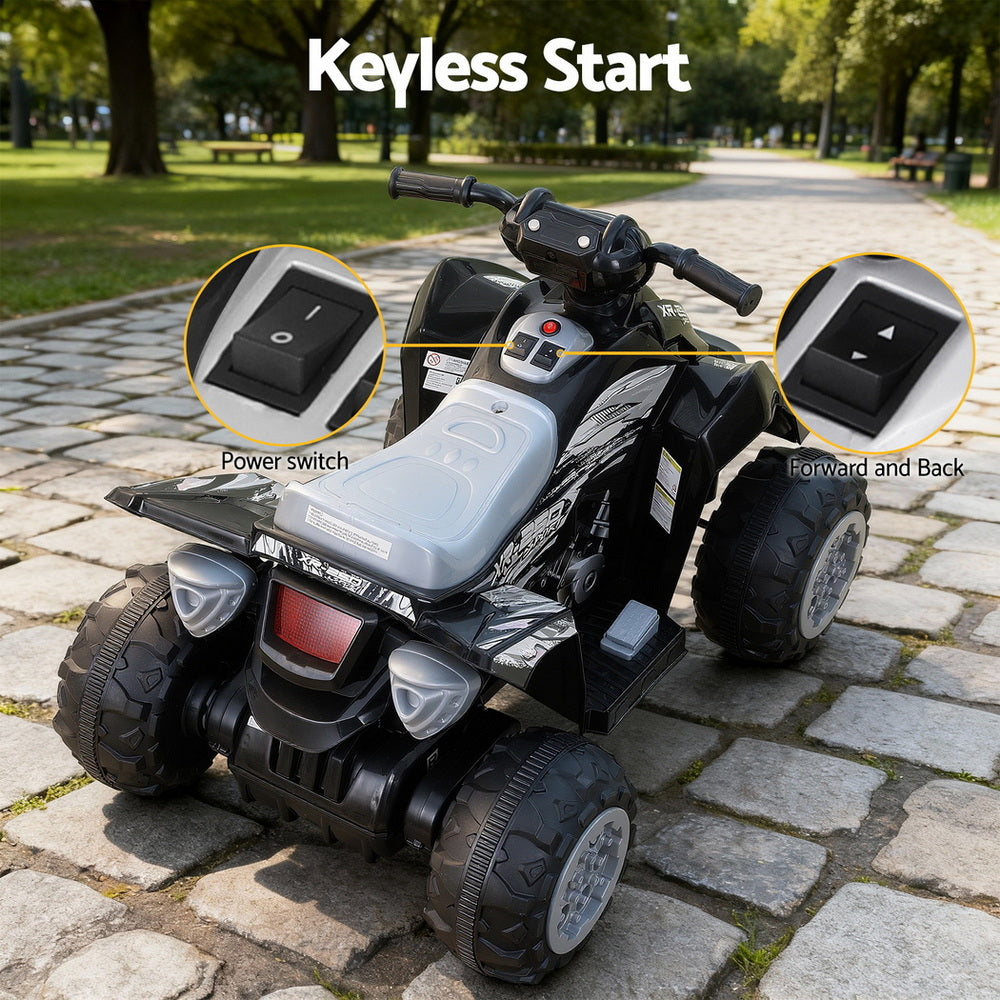 Rigo Kids Ride On Car ATV Quad Motorbike Electric 12V - Black
