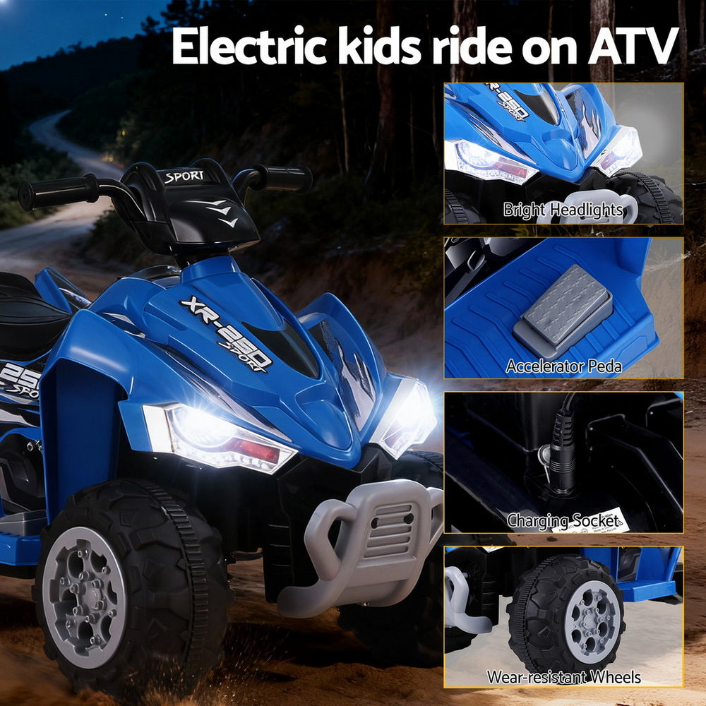 Rigo Kids Ride On Car ATV Quad Motorbike Electric 12V - Blue