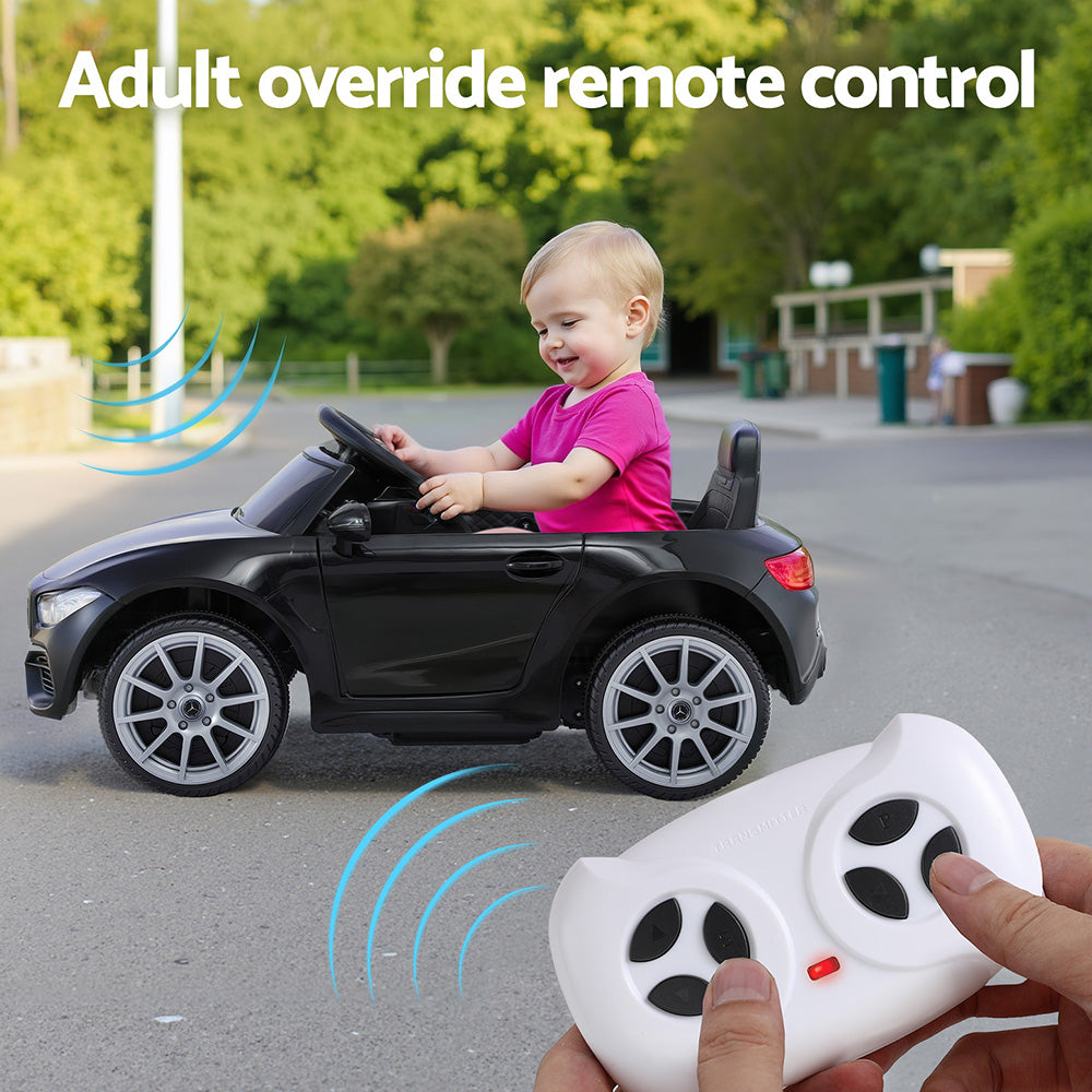 Kids Electric Ride On Car Licensed Outdoor Toys Cars Music - Black