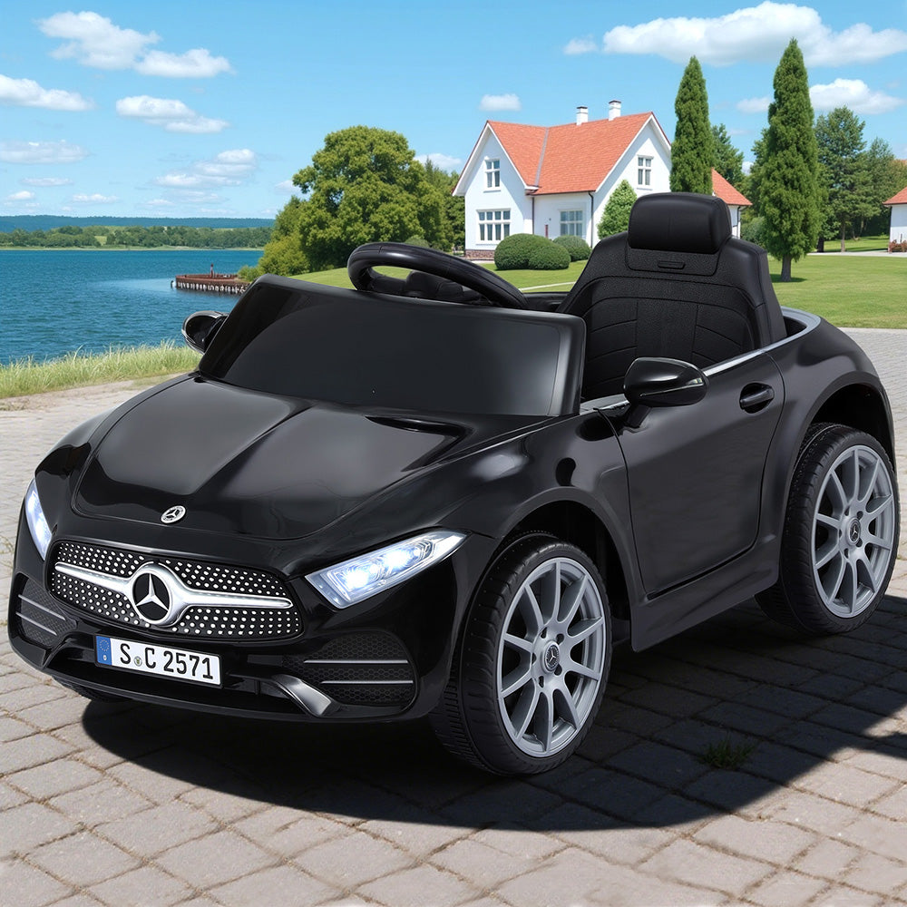 Kids Electric Ride On Car Licensed Outdoor Toys Cars Music - Black