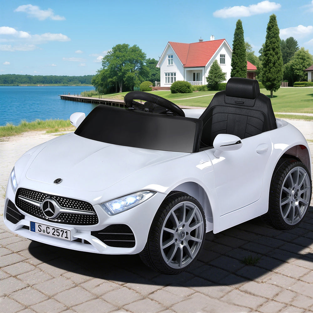 Kids Electric Ride On Car Licensed Outdoor Toys Cars Music - White