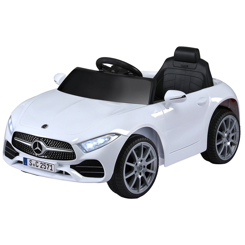 Kids Electric Ride On Car Licensed Outdoor Toys Cars Music - White
