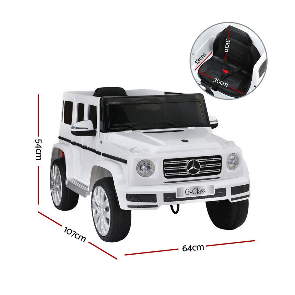 Kids Ride On Car Licensed G500 Electric Toys Horn Remote 12V - White