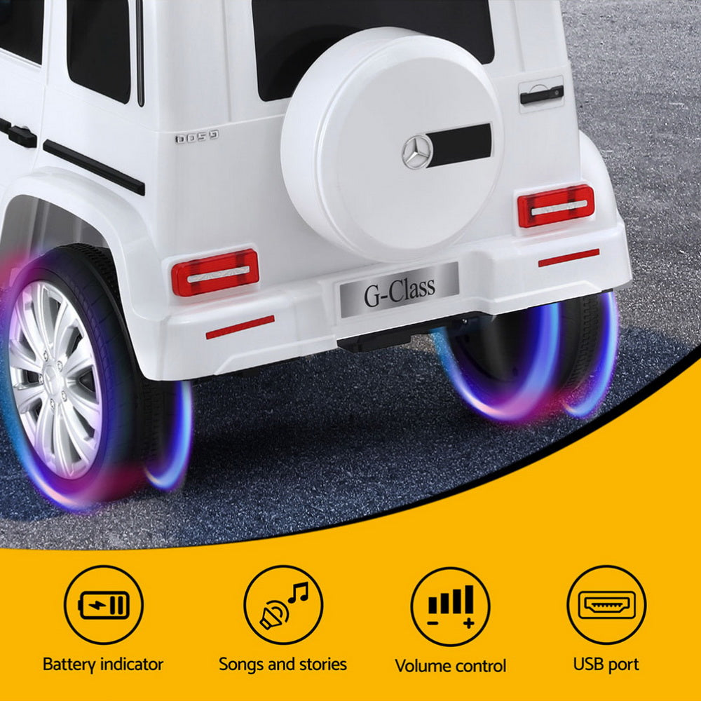 Kids Ride On Car Licensed G500 Electric Toys Horn Remote 12V - White