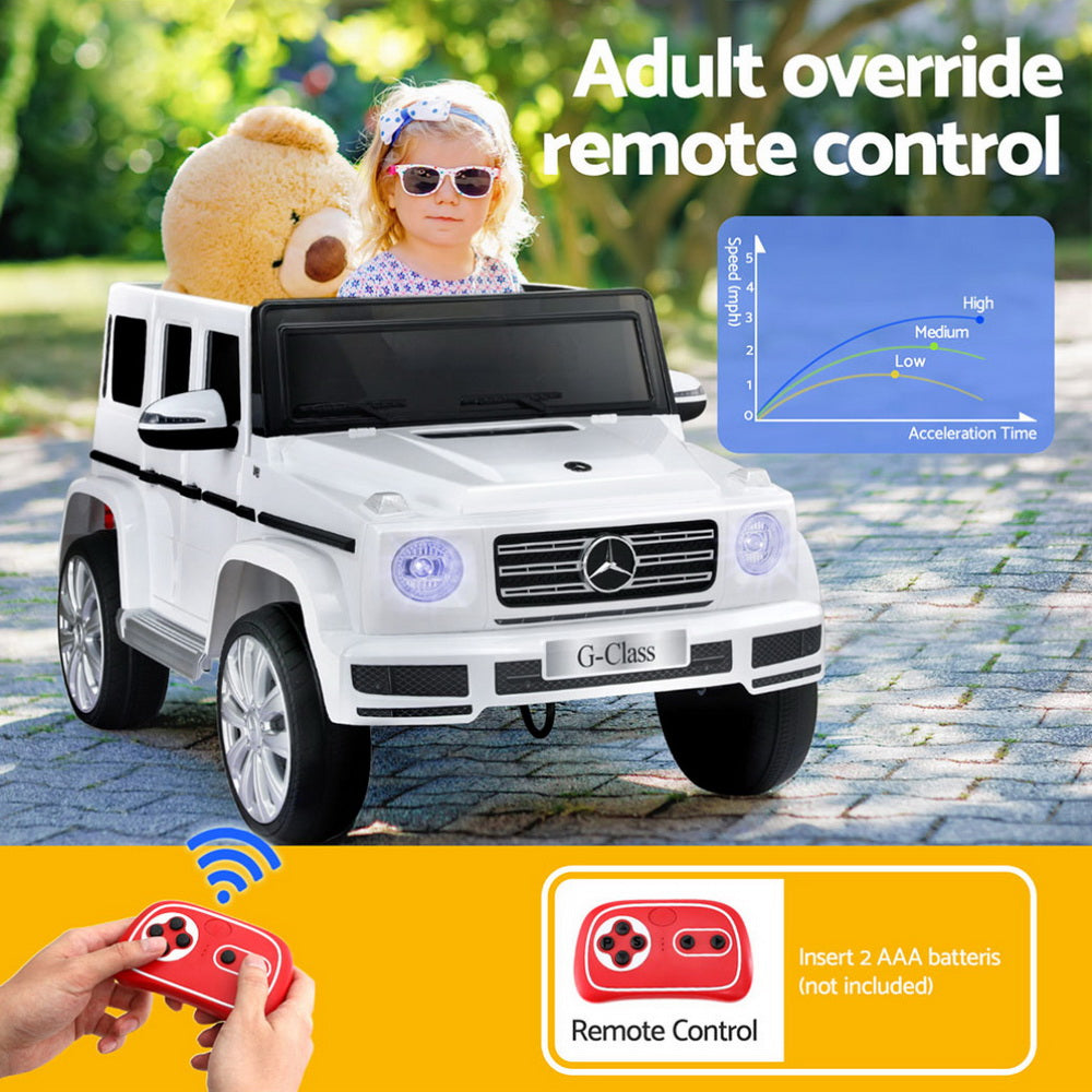 Kids Ride On Car Licensed G500 Electric Toys Horn Remote 12V - White