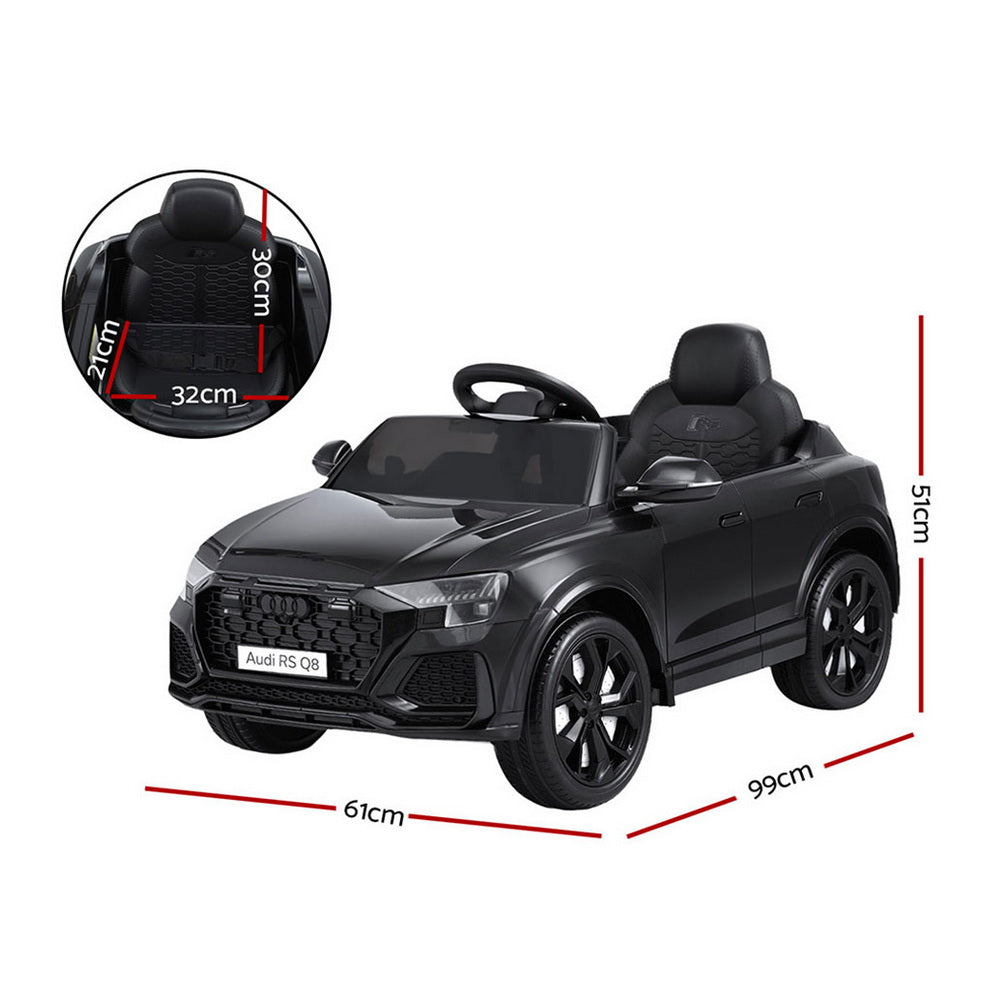 Kids Ride On Car Licensed RSQ8 12V - Black