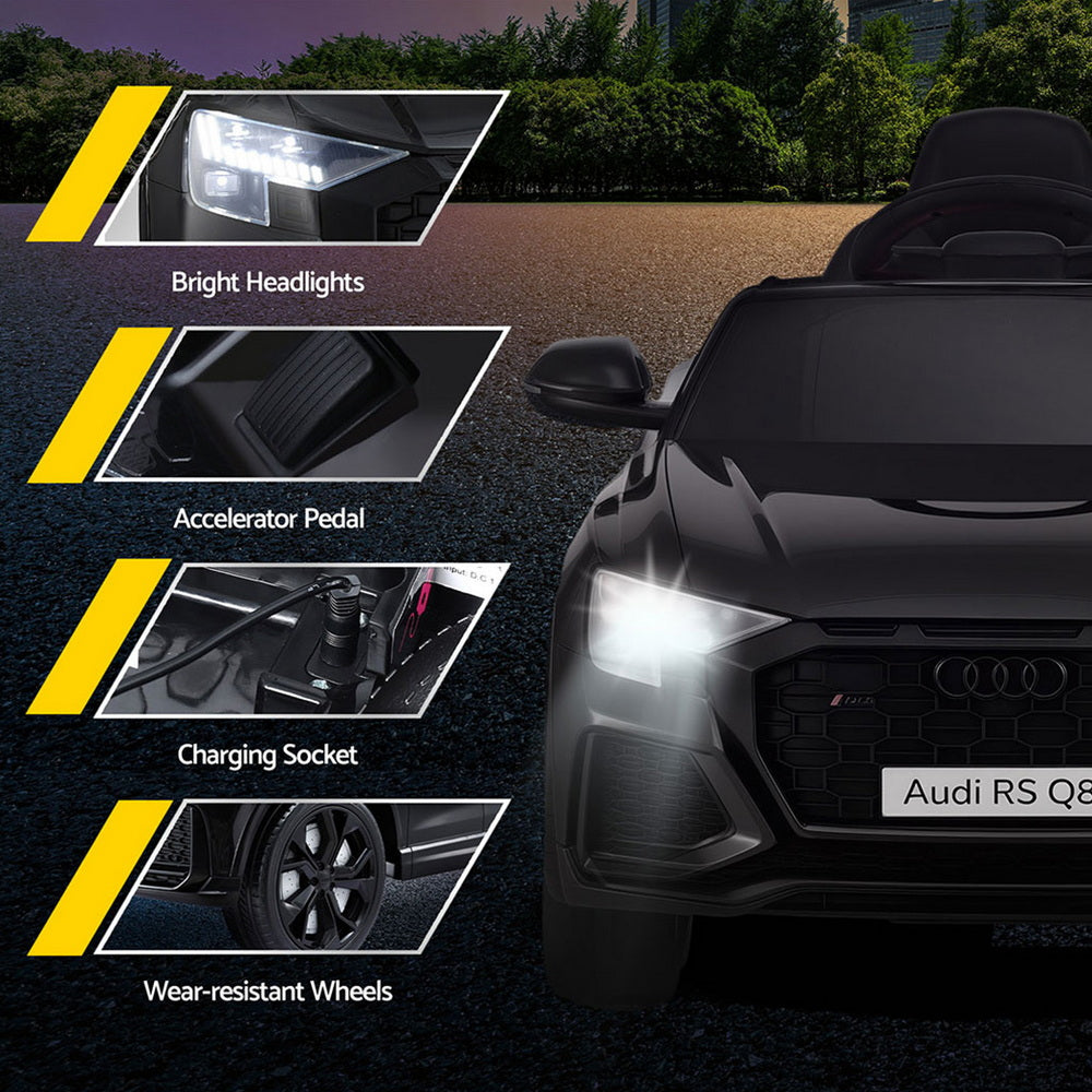 Kids Ride On Car Licensed RSQ8 12V - Black
