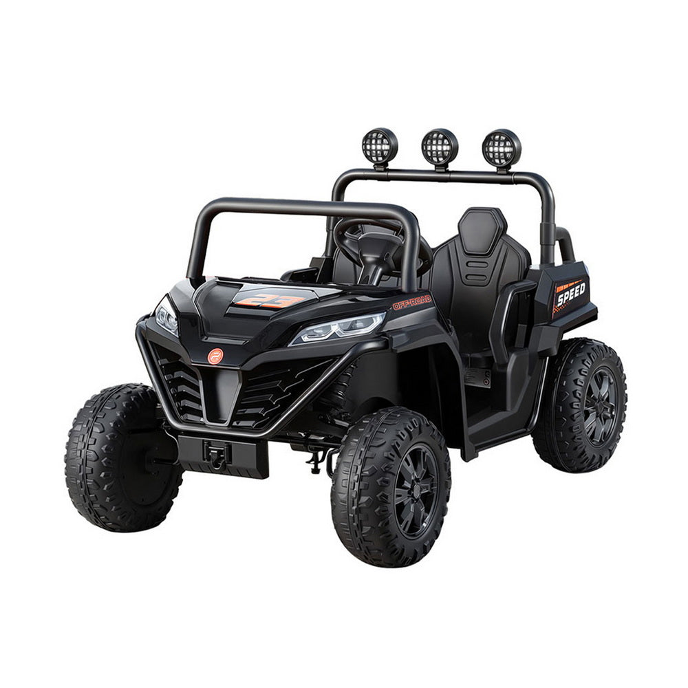 Rigo Kids Ride On Car Electric Toys Cars Headlight Music Remote Control - Black
