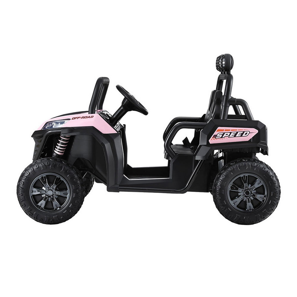 Rigo Kids Ride On Car Electric Toys Cars Headlight Music Remote Control - Pink
