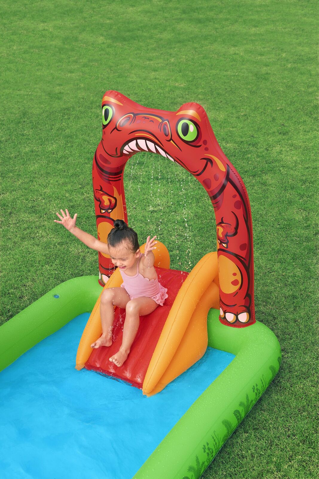 190L Jurassic Splash Water Play Centre, Bright Dinosaur Theme with Slide