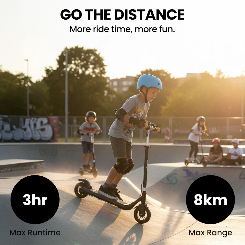 ALPHA Edge Electric Scooter, Kids & Teens - Black