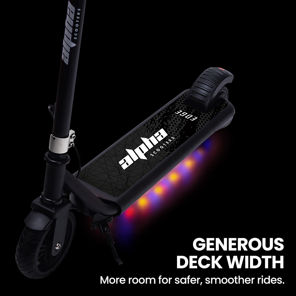 ALPHA Edge Electric Scooter, Kids & Teens - Black