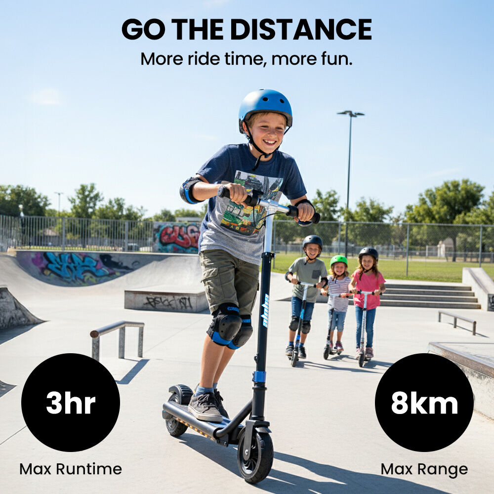 ALPHA Edge Electric Scooter, Kids & Teens - Blue