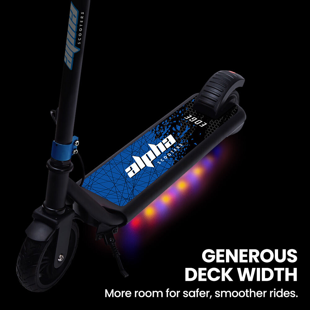ALPHA Edge Electric Scooter, Kids & Teens - Blue