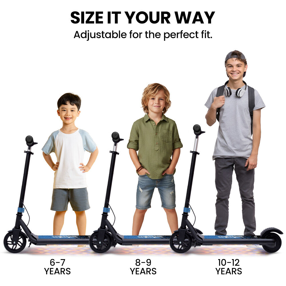 ALPHA Edge Electric Scooter, Kids & Teens - Blue