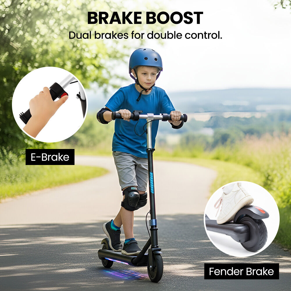 ALPHA Edge Electric Scooter, Kids & Teens - Blue