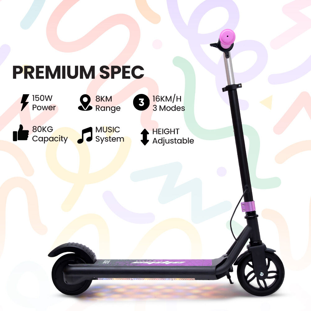 ALPHA Edge Electric Scooter, Kids Aged 6-12 - Pink
