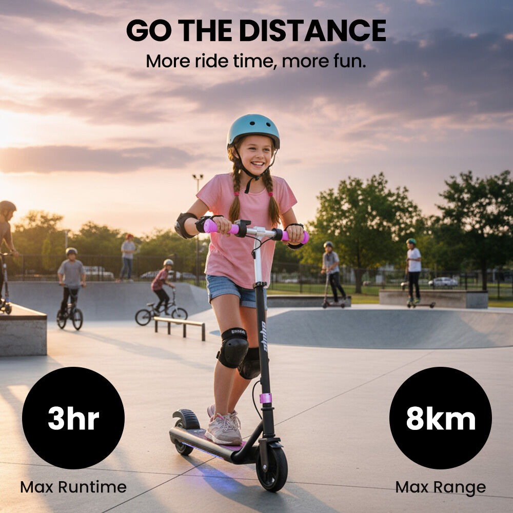 ALPHA Edge Electric Scooter, Kids Aged 6-12 - Pink