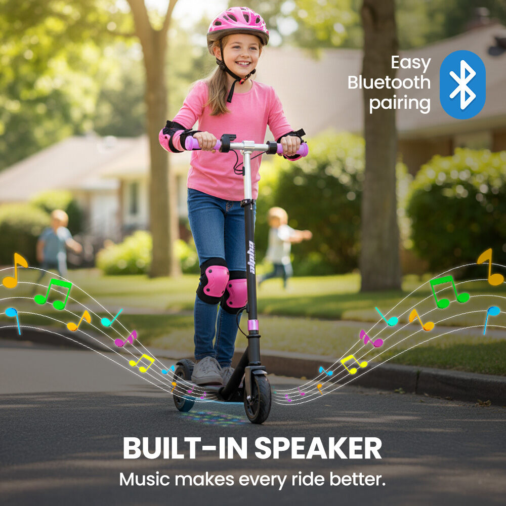 ALPHA Edge Electric Scooter, Kids Aged 6-12 - Pink