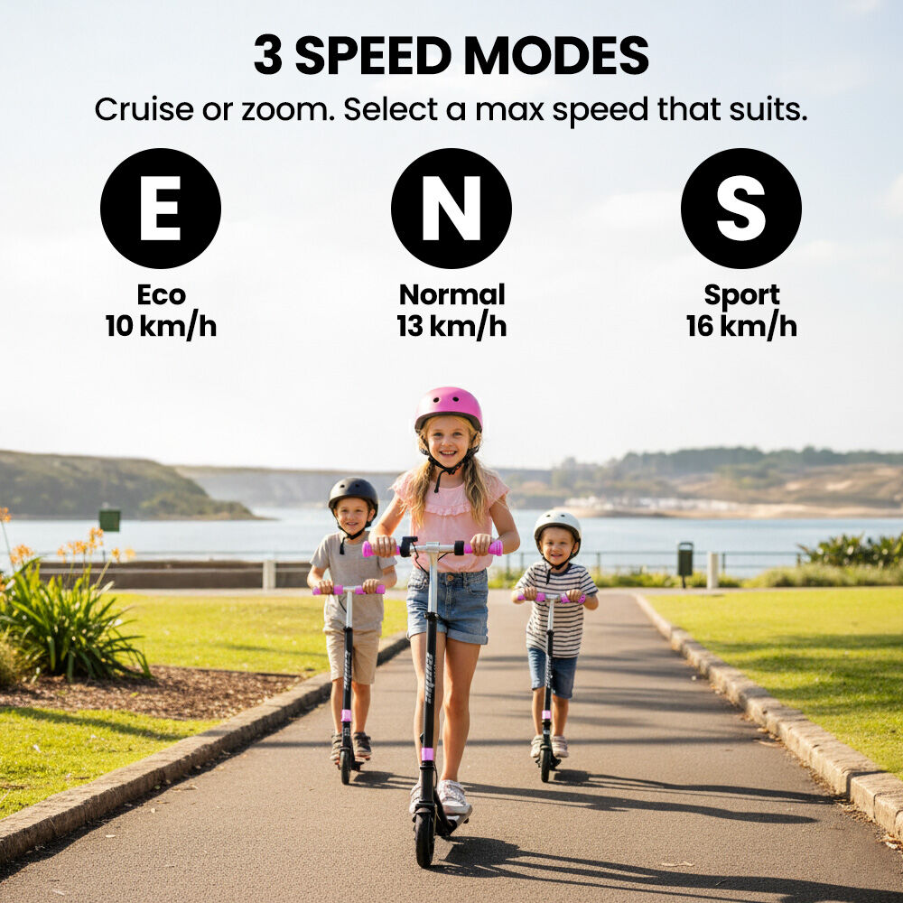 ALPHA Edge Electric Scooter, Kids Aged 6-12 - Pink