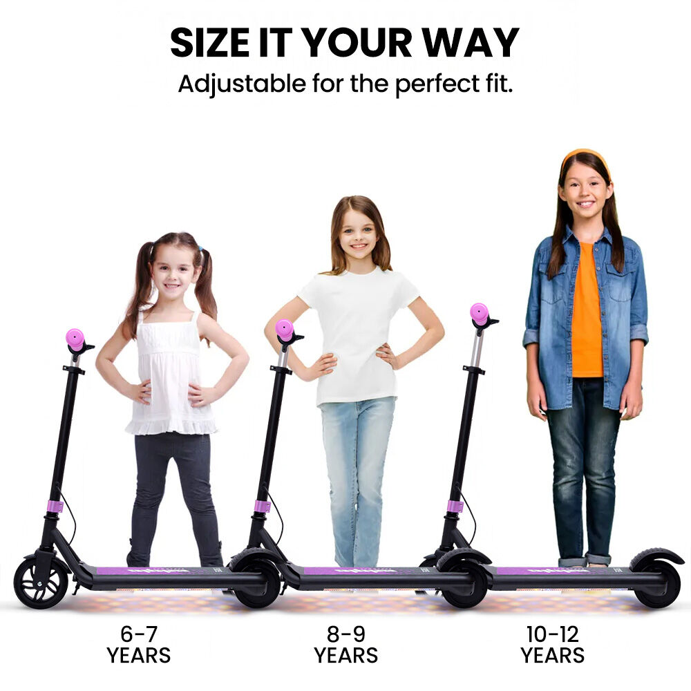 ALPHA Edge Electric Scooter, Kids Aged 6-12 - Pink