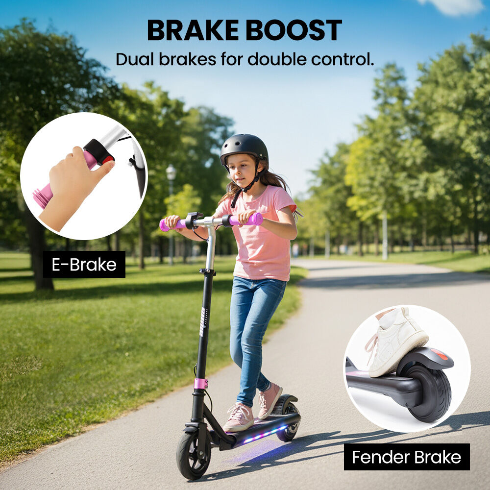 ALPHA Edge Electric Scooter, Kids Aged 6-12 - Pink