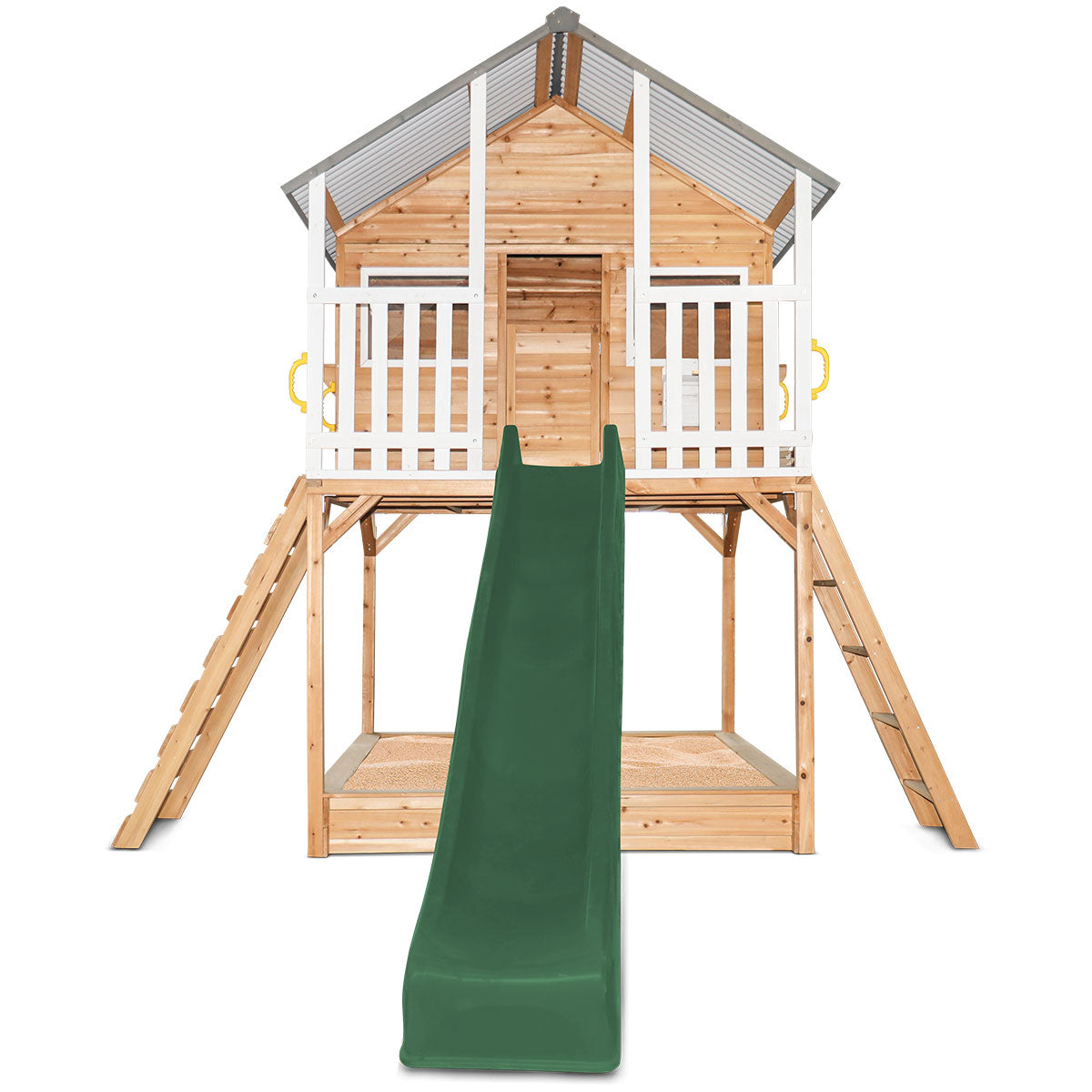 Lifespan Kids Winchester Cubby House (Elevated 1.2m) with 2.2m Slide (Green)