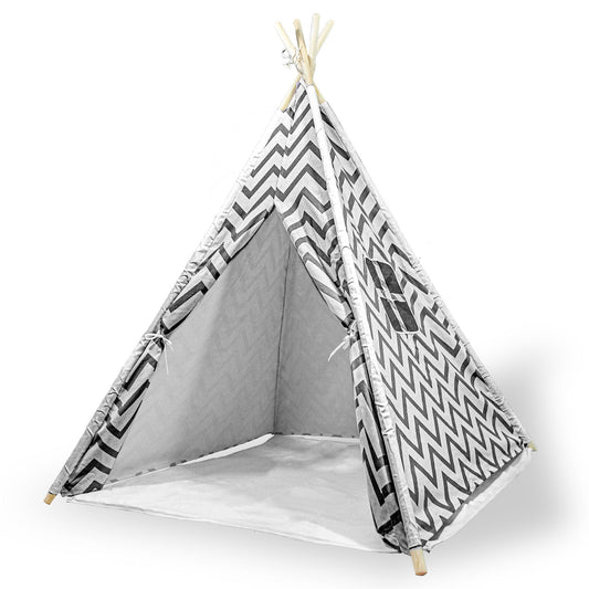 Giant Cotton Canvas Kids Teepee Wigwam - black