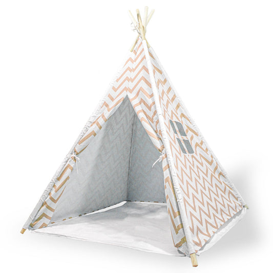 Giant Cotton Canvas Kids Teepee Wigwam - orange
