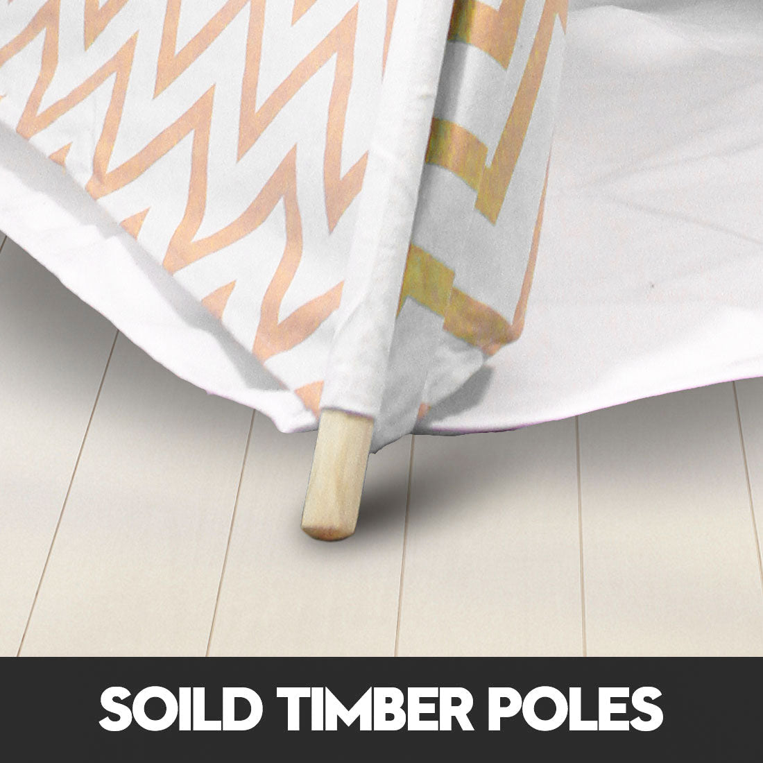 Giant Cotton Canvas Kids Teepee Wigwam - orange
