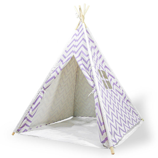 Giant Cotton Canvas Kids Teepee Wigwam - purple