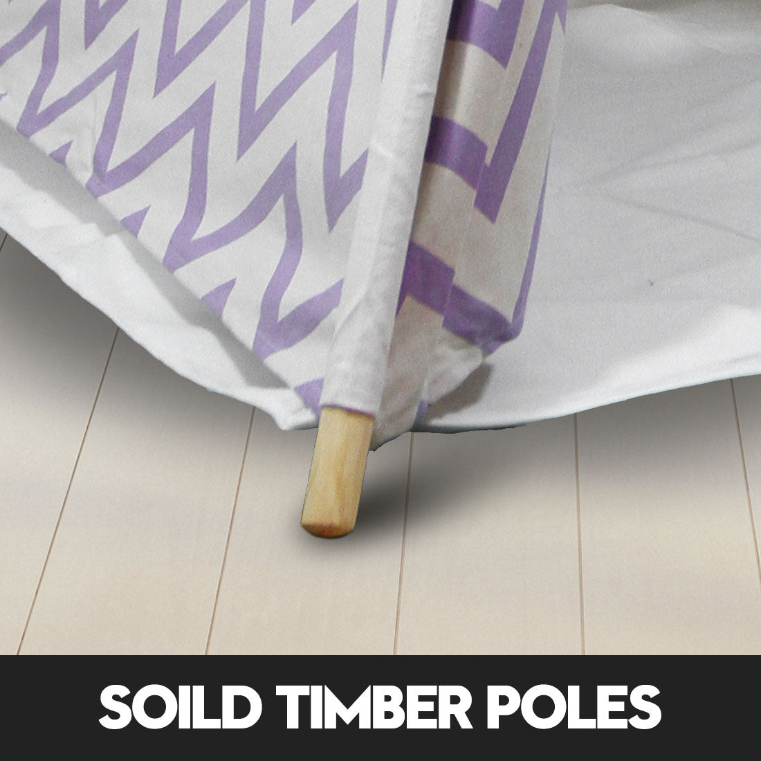 Giant Cotton Canvas Kids Teepee Wigwam - purple