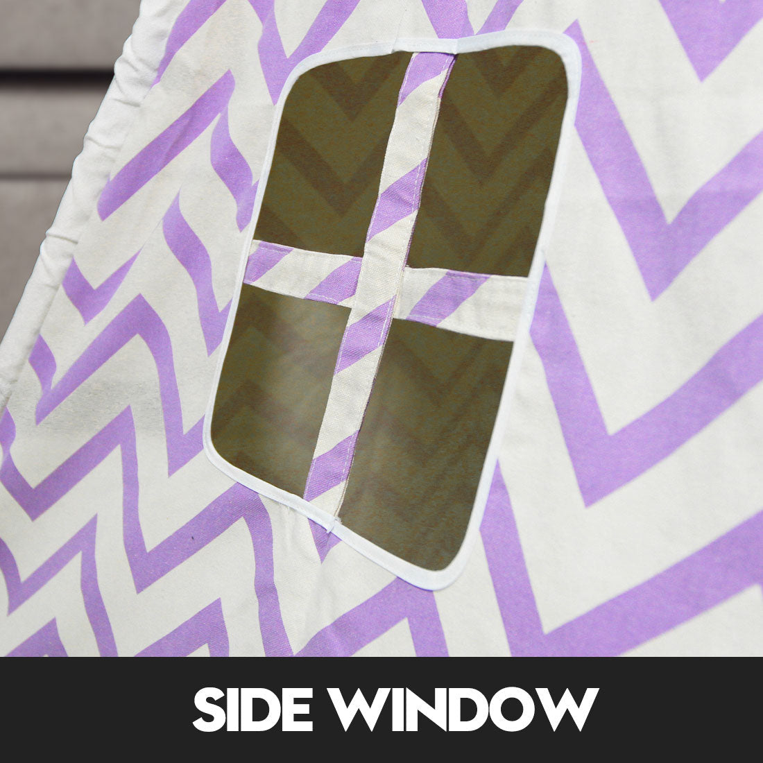 Giant Cotton Canvas Kids Teepee Wigwam - purple