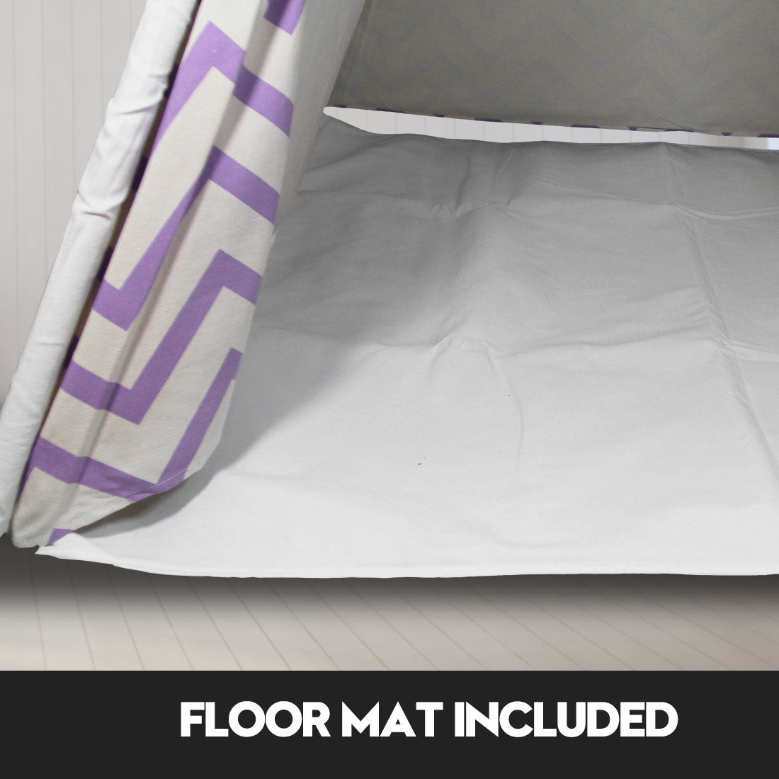 Giant Cotton Canvas Kids Teepee Wigwam - purple