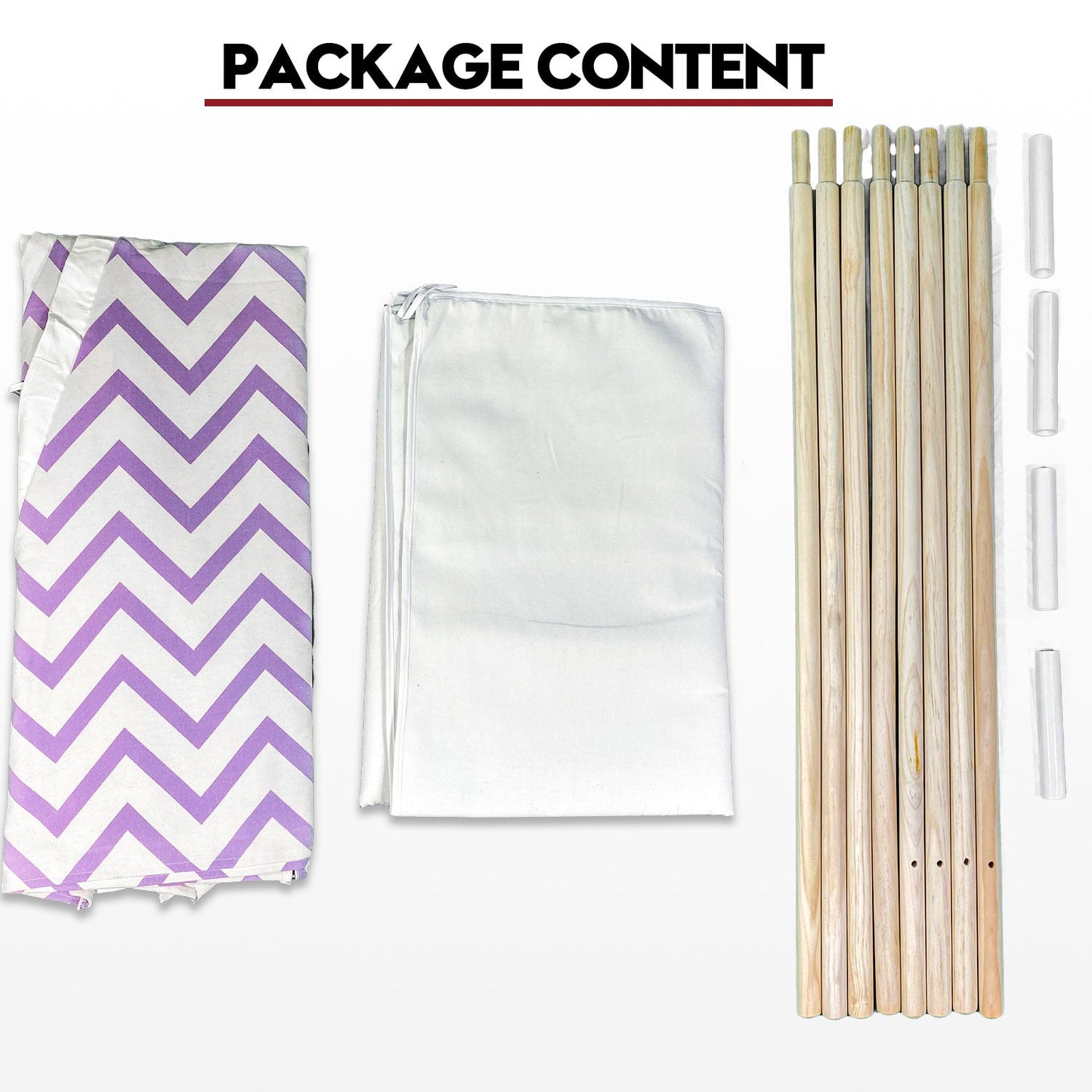 Giant Cotton Canvas Kids Teepee Wigwam - purple