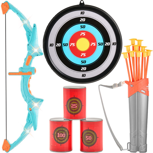 VEVOR Kids Bow and Arrow Set LED Light Up with 10 Arrows