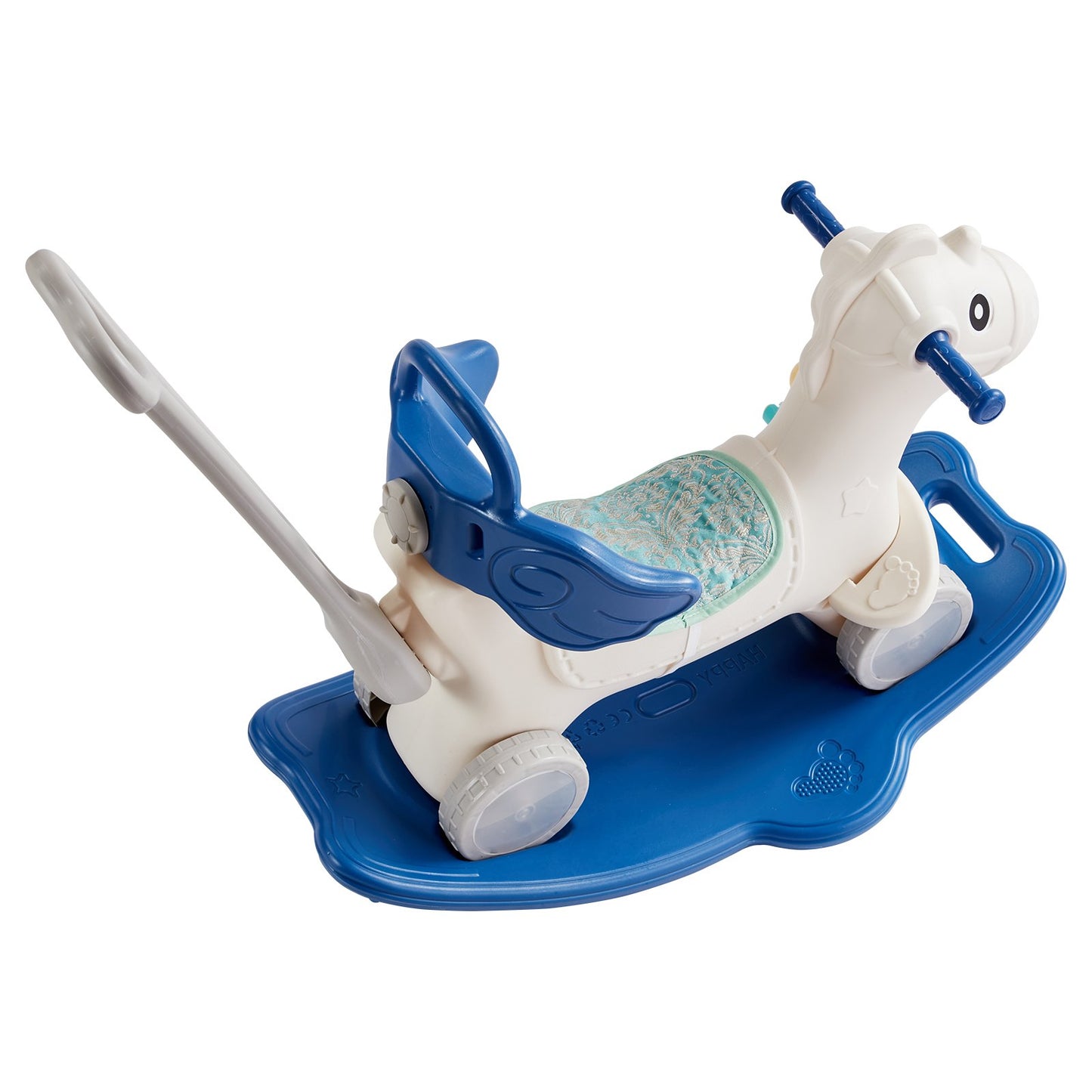 VEVOR 4 in 1 Rocking Horse for Toddlers 1-3 Years - Blue