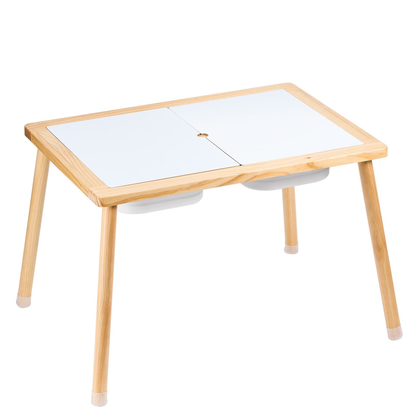 VEVOR Kids Wooden Sensory Sand and Water Play Table with 3 Storage Bins