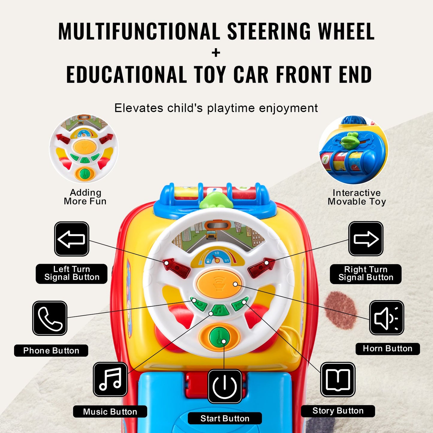 VEVOR Ride On Push Car for Toddlers for Ages 1-3